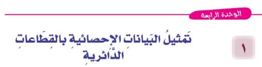الدرس الأول: تمثيل البيانات الإحصائية بالقطاعات الدائرية